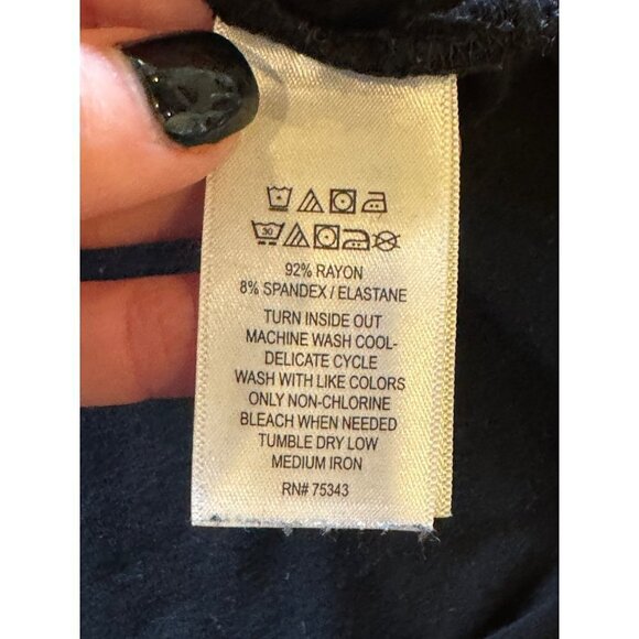 C&C California Dress Womens Extra Small Black Short Sleeve Scoop Neck Tee Maxi - Picture 11 of 11